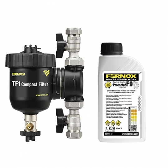 Iszapleválasztó,FERNOX TF1 Compact filter mágneses iszapleválasztó 22 + F9 inhibitorral