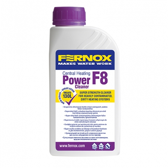 Szerelvény, Csőrendszer,Fernox Power Cleaner F8 500ml szennyeződés eltávolító fűtési rendszerhez