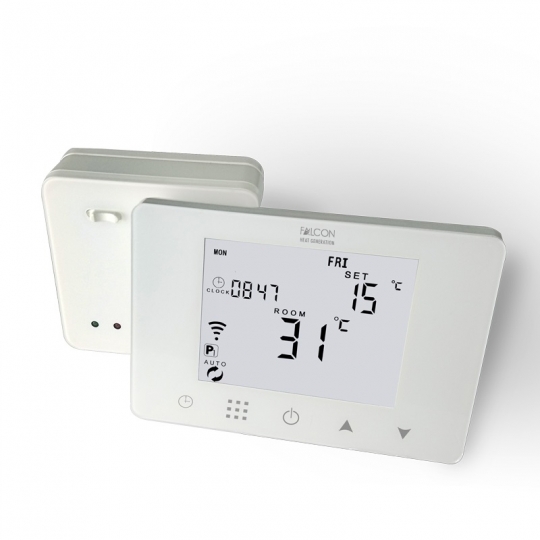 Vezeték Nélküli Szobatermosztát,FALCON RF-Wifi Control vezeték nélküli digitális szobatermosztát