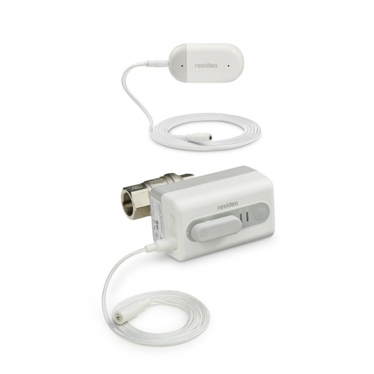 Gázkazán Kiegészítő Tartozékok,Honeywell Home L1 vízszivárgás jelző WIFI szenzor és L5 motoros golyóscsap szett 1/2