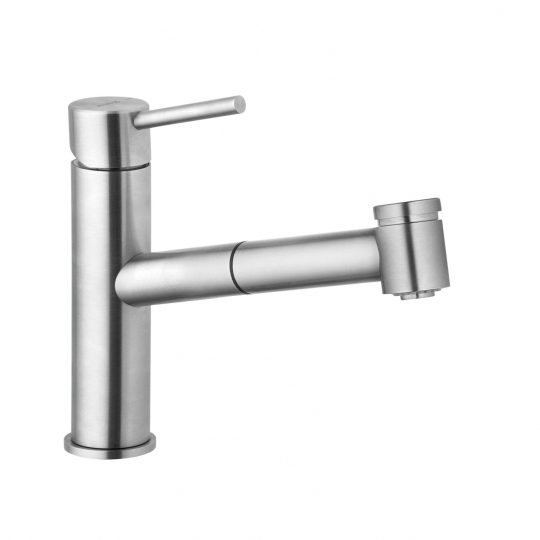 ,Kludi STEEL Álló mosogató csaptelep nemesacél csaptesttel és zuhanyfejjel 44851F860