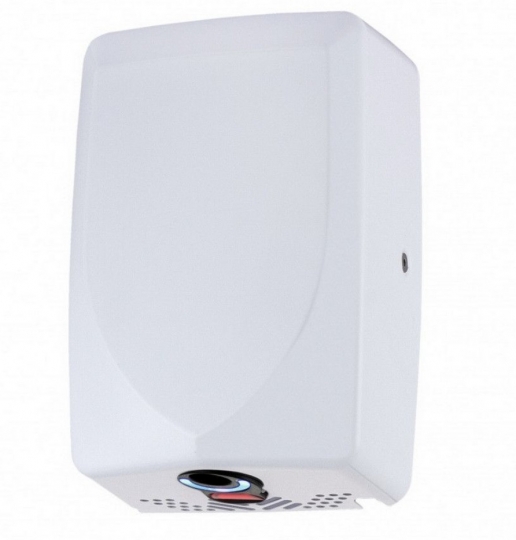 Kézszárító,Rami-1025B MEDIUM-SPEED kézszárító, fém, szinterezett fehér 1000W