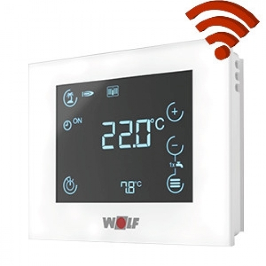 Vezeték Nélküli Szobatermosztát,Wolf RM-2 Modul Vezeték nélküli programozható digitális szobatermosztát vevőegységgel