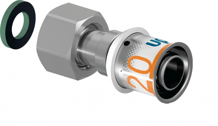Pressz Csatlakozó,Uponor S-Press Plus Fém hollandis csatlakozó 20x1/2” BM