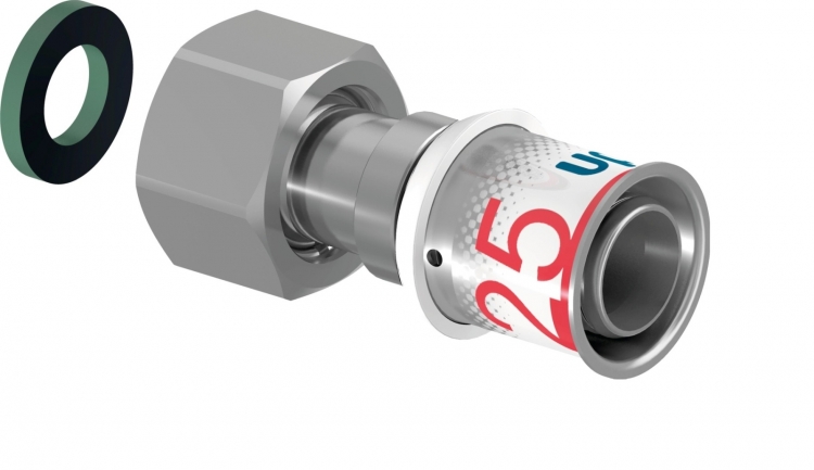 Pressz Csatlakozó,Uponor S-Press Plus Fém hollandis csatlakozó 25x1” BM