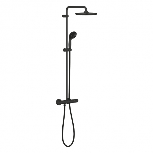 Grohe,Grohe Vitalio Start System 250 zuhanyrendszer termosztátos csapteleppel fej és kézizuhannyal  matt fekete 266772430