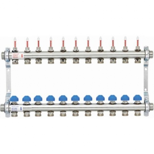 Topméteres Osztó Gyűjtő,Watts 11 körös Áramlásmérős osztó-gyűjtő HKV2013A-50-1-11VA